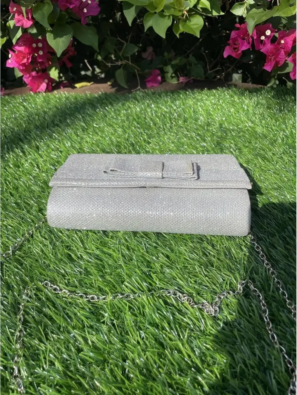 N/A silver clutch